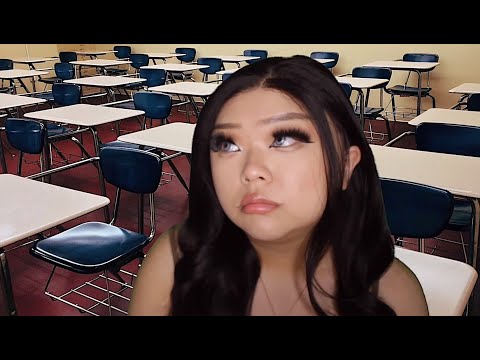 ASMR pov you sit next to the hot cheeto girl in class