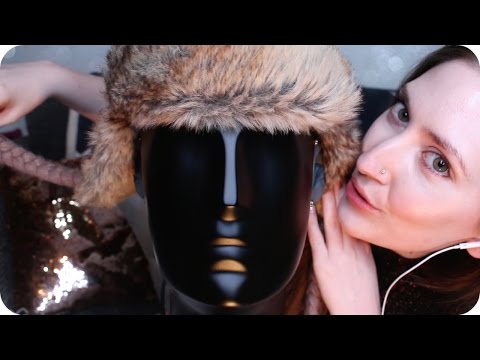 ASMR Head Tapping & Scratching, Hat Scalp Massage, Dummy Face Stroking, Fabric Sounds +