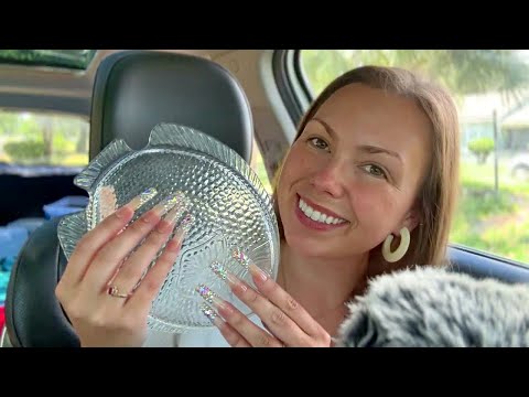 asmr/ antique store haul 🏝️ 🐠 (XXL NAILS)