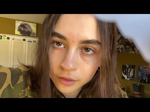 lo-fi asmr // putting stickers on your face & rambling // soft spoken & whispering