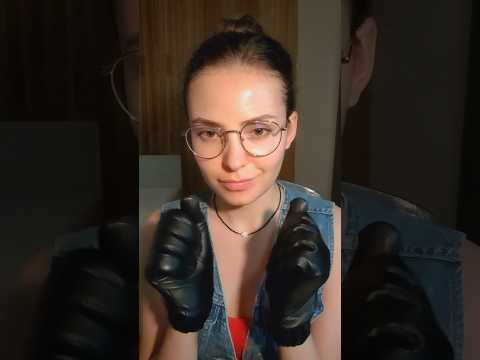 🖤 Touching your face with leather gloves 🖤 #asmr #asmrpersonalatttention #personalattention #leather