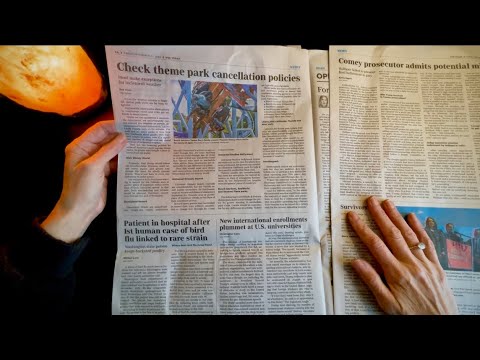 Current Events & News Chat ASMR 📰 Whispering, Newspaper Sounds, Horoscopes