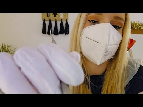 ASMR Dental dentist appt | Face touching | Personal attention | soft spoken | latex gloves & mask