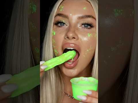 Have You Ever Seen a Churro Glow Like This 💚✨ ASMR test
