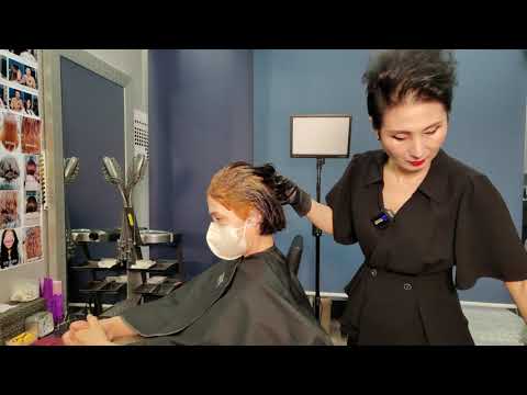 미용실ASMR 시각과청각의 활성화 #멋내기새치커버 흰머리도 먹으면서 밝게 ~Korean Beauty salon ASMR visual and auditory activation