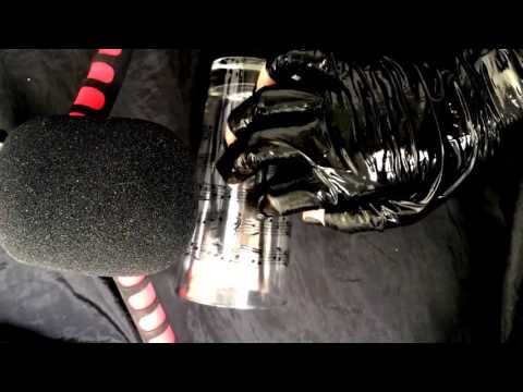 Latex Gloves🐾  nails TAPPING on GLASS  [[ASMR]]