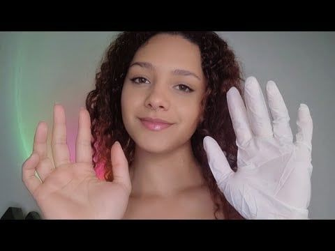 ASMR • Sons de Creme com luva de látex + mãos