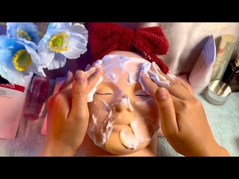ASMR Doing Your Face Care After Long Stress
