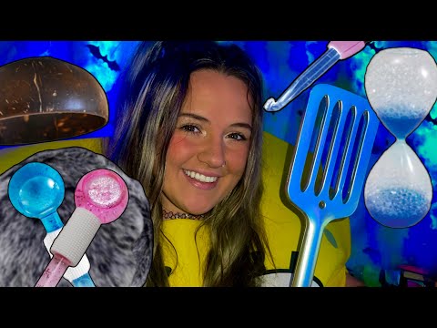 SpongeBob ASMR LIVE pt. 2 🍍🧽 — mouth sounds, water/ bubble sounds, coconut, bugs, fluffy mic, etc!