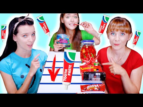 ASMR Toothpaste Food Challenge | Eating Sounds LiLiBu