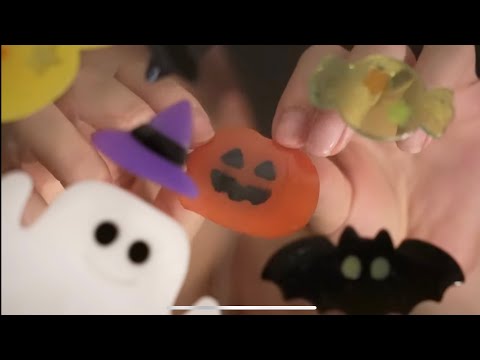 4K asmr HALLOWEEN 🎃 TE PEGO STICKERS EN LA CARA ✨