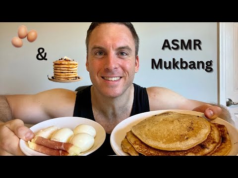 🎉 ASMR Mukbang 🎉 Pancakes and Eggs Breakfast