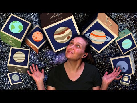 ASMR Wooden Blocks and Whispered Planet Facts