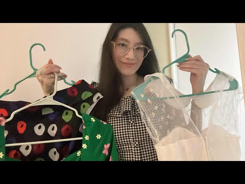 ASMR Vintage Dresses/Outfits Try On (Close Up Whispering) 👗
