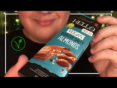 ASMR Vegan Roasted Salty Almonds Chocolate! Taste Test 🥜🌰 (Deutsch/German)