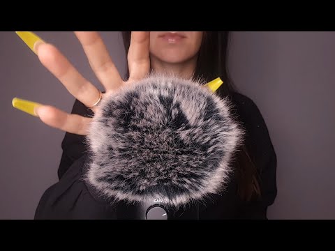 ASMR Brain Massage With Fluffy Mic Cover at 100% Intensity , personal attention, relax