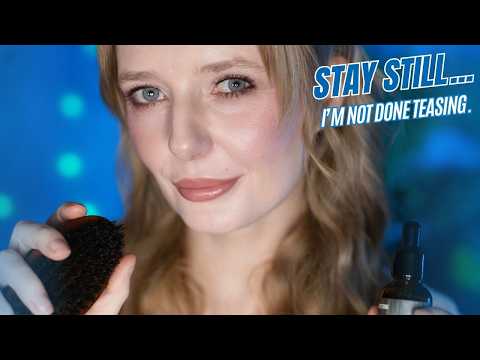 ASMR Beard/face brushing with breathy teasing