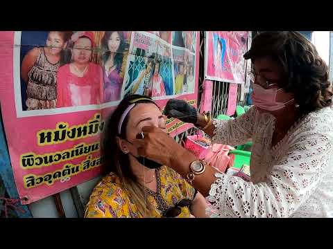 Dolorosa depilación callejera con hilo chino en Tailandia 🇹🇭 *Solo 1 dólar*