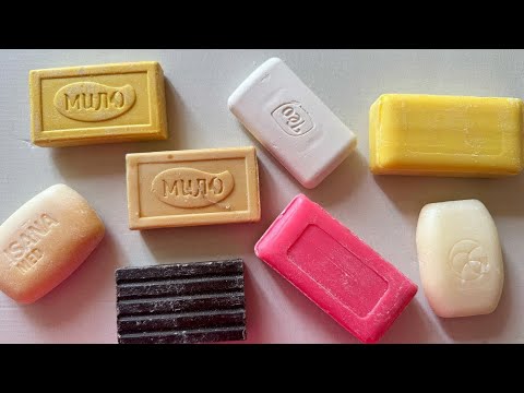 Dry Soap carving ASMR\ relaxing sounds\ No talking. Satisfying ASMR video\ Cutting soap