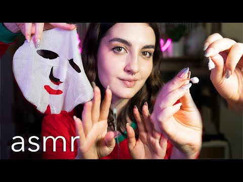 asmr en español - Limpieza FACIAL para DORMIR en minutos! (navideña) - Ale ASMR :)