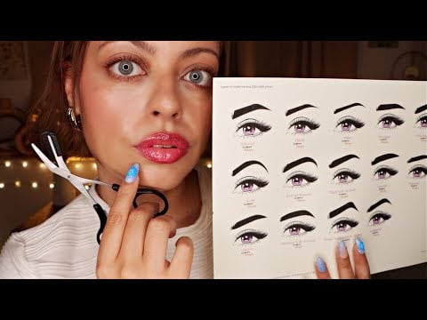 ASMR| Relaxing Brow Grooming Appointment RP - Plucking, Shaping, Trimming - Personal Attention