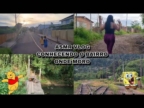 ASMR-VLOG CONHECENDO O BAIRRO ONDE MORO #asmr #sonsdeboca #asmrportuguês #shorts_ #vlog #rumo3k