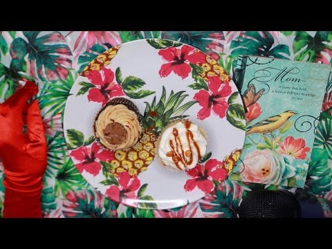 Salted Caramel Filling Cupcake ASMR Eating Sounds