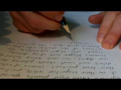 ASMR Writing with a pencil