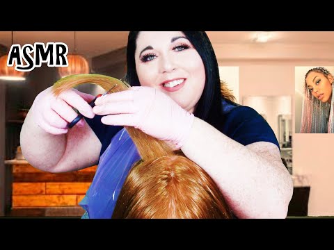 ASMR Haircut and Hair Brushing Roleplay (NO TALKING) (Real Hair, Gloves, Plastic Apron, Hair Play)