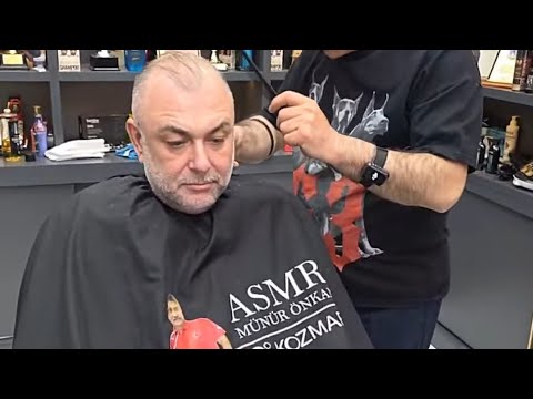 ASMR SKIN CARE AND BEARD SHAVE WITH BARBER MUNUR ONKAN