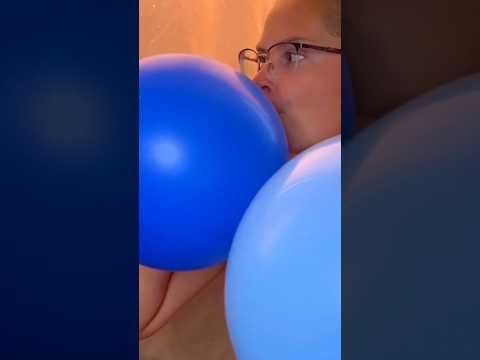 Double Blowing #balloon #youtubepartnerprogram #asmr