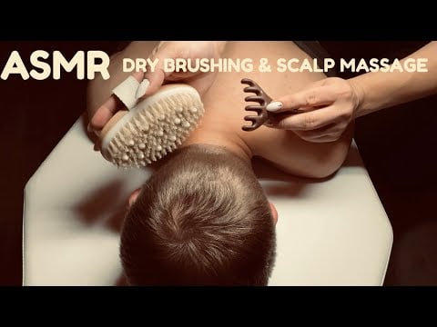 ASMR Scalp Massage & Dry Brushing on Male – Deep Sleep & Stress Relief Triggers