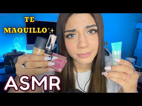 ASMR ROLEPLAY ESPAÑOL / Te MAQUILLO para una FIESTA (CAÓTICO)