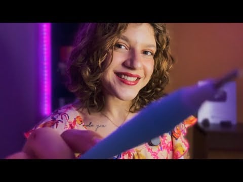 ASMR MODIFICANDO SEU ROSTO✨Toques na tela, voz suave, etc