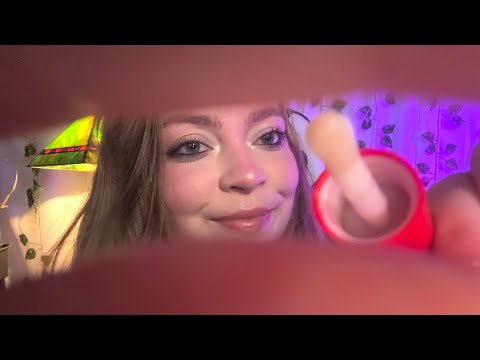 Putting a Pretty Lip Combo On You ASMR (makeup, mouth sounds, personal attention ASMR)