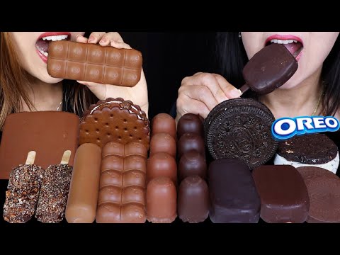 ASMR MILK & DARK CHOCOLATE MINI MARSHMALLOWS, KLONDIKE BAR, DOVE ICE CREAM, BUBBLY CHOCOLATE BAR 먹방