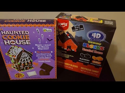 ASMR | Making Haunted Cookie and Gummy Houses (Soft Spoken)