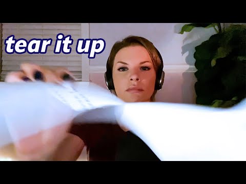 ASMR SINGLE TRIGGER ⚡ PAPER RIPPING  ⚡  NO TALKING