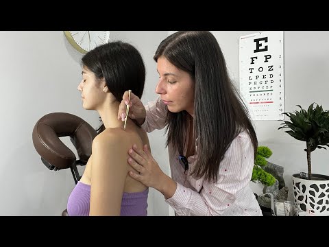 ASMR Real Person Scalp Check & Shoulders Assessment | Medical Exam, Soft Spoken Role Play