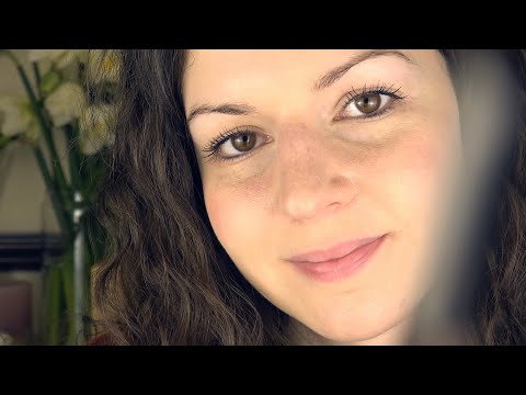 ASMR Eyettention - applying mascara, face brushing