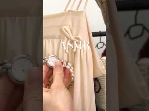 Styling pearl watch with vintage silk maxi dress for Princess Diana 🤍 #asmrvideo #asmrsounds #asmr