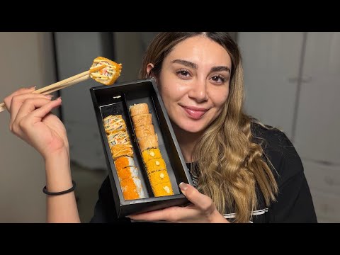 Sushi mukbang ASMR 🍣🍱