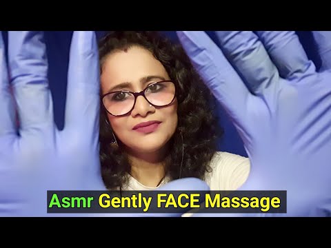 Asmr Gently  Face MASSAGE in Gloves ( Mouth Sounds)❣️| Asmr Ghosal |