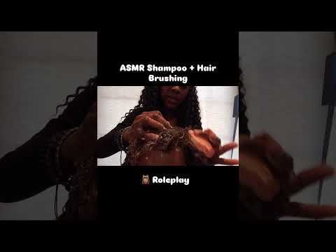 ASMR Curly Hair Salon Shampoo Roleplay  #satisfyingvideo