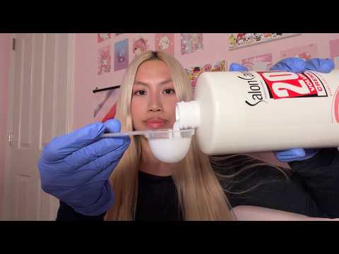 ASMR hair salon appointment role-play (hair bleaching and toning)