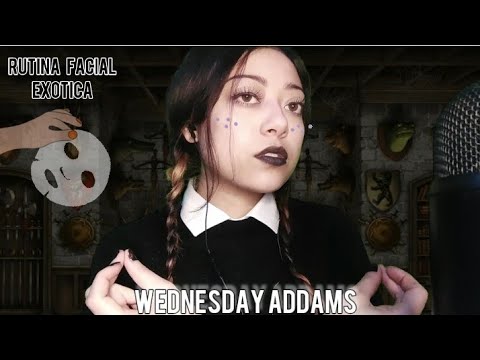🕷️ ASMR | MERLINA ADDAMS🕷️ | Skincare exótica y relajante (Soft Spoken) 🧟‍♀️🙌🏻