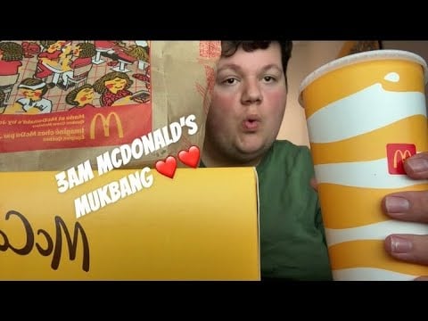 MUKBANG - Mcdonald’s at 3am (messy)
