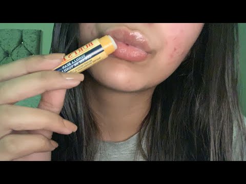 ASMR Chapstick Application w Kisses&Mouth Sounds