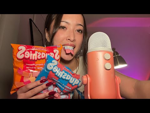 ASMR Trying Viral Squashies (mouth sounds) 🍭👄