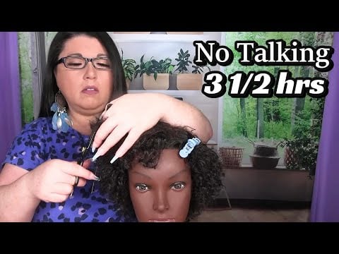 ASMR Hair Salon Roleplay Compilation (NO TALKING) Wet Haircut, Straightening, Blow Dry, Hair Wash